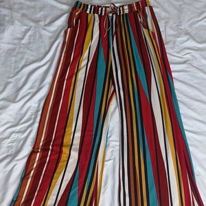 Angelina Multi-color Striped Flare Pants
